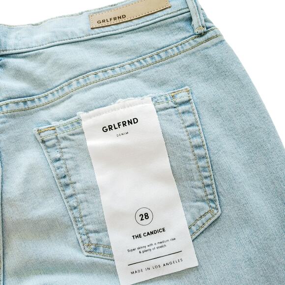 GRLFRND The Candice distressed super skinny mid rise jeans in Hey Jude Sz 28 NEW - Picture 8 of 10